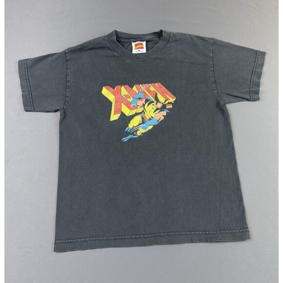 Rare Vintage Y2K Marvel Comics X Men Wolverine Art Drawing Movie Promo Kids Tee - Picture 1 of 7